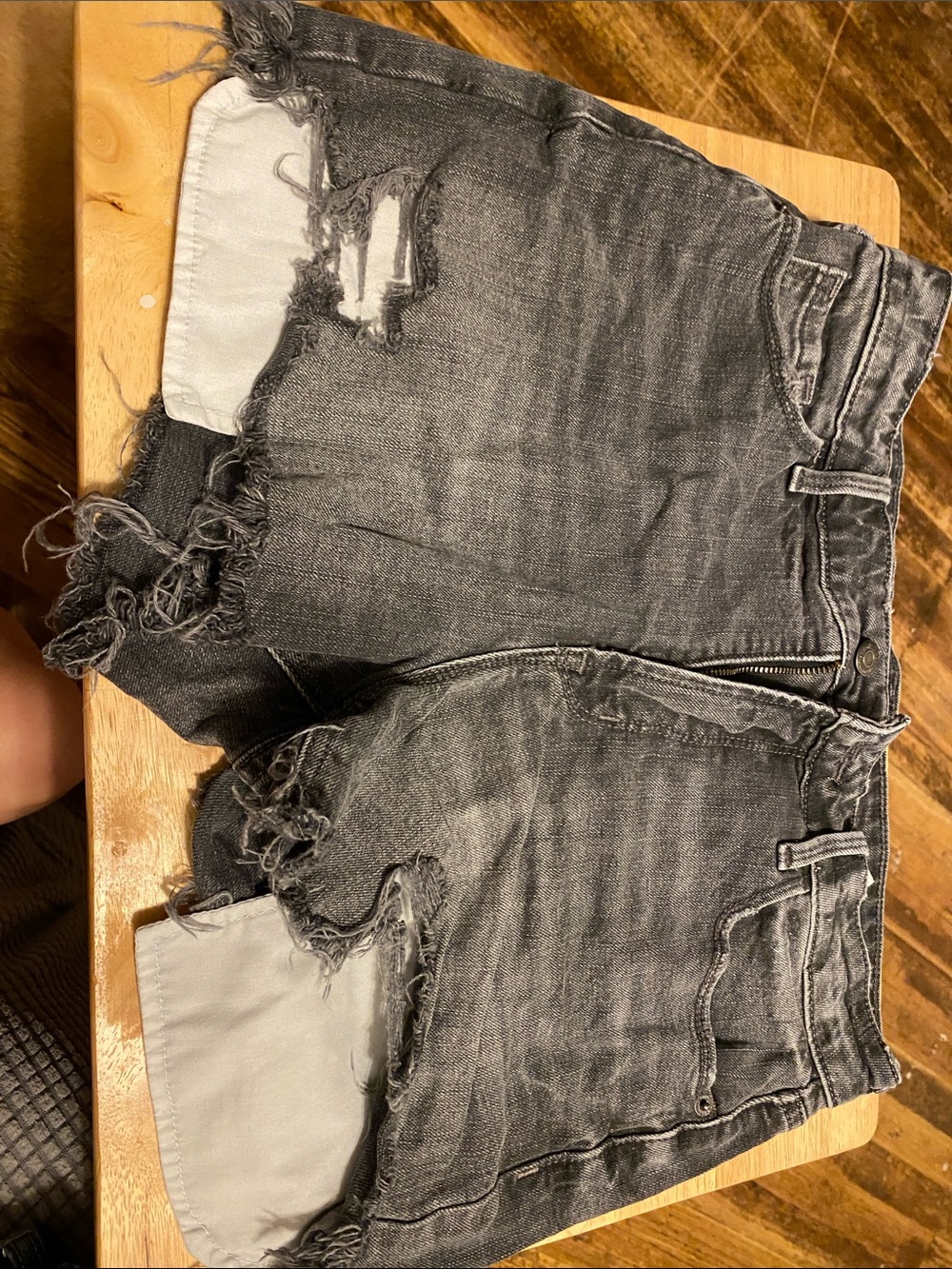 Old Navy Gray High-Rise Denim Shorts